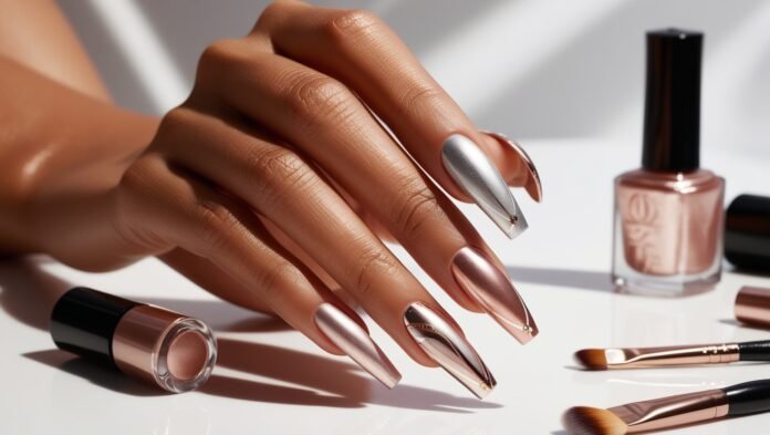 Metallic Accent Nail Art How to Add a Touch of Shine to Any Nail Look