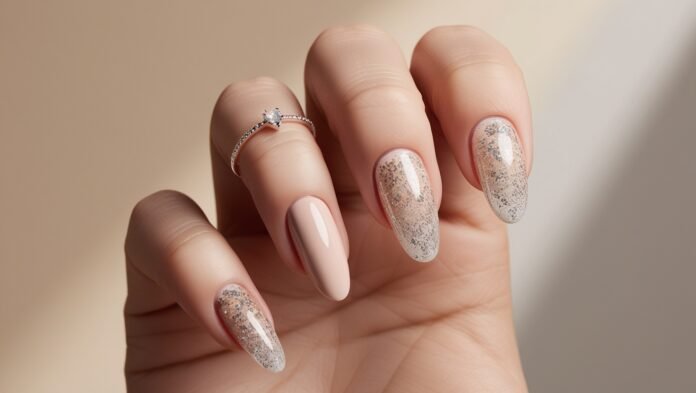 Subtle Glitter Tips The Perfect Balance of Glam and Minimalism